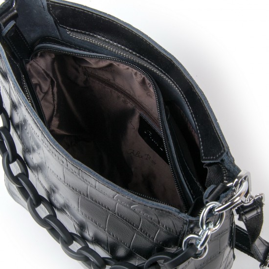 Жіноча сумка з натуральної шкіри ALEX RAI 9704 чорний