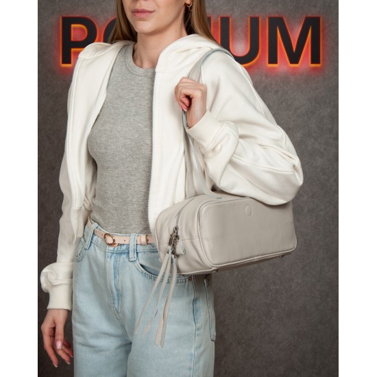 Жіноча сумка з натуральної шкіри ALEX RAI 2081-9 сірий