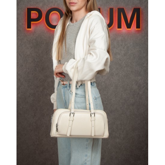 Женская сумка из натуральной кожи ALEX RAI 2090-9 белый