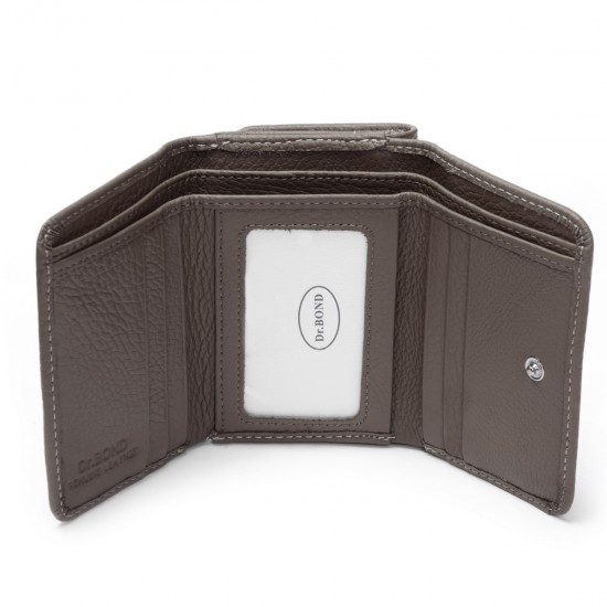 Женский кожаный кошелек dr.Bond WS-403 серый