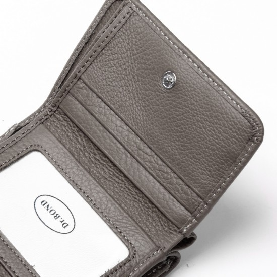 Женский кожаный кошелек dr.Bond WS-403 серый