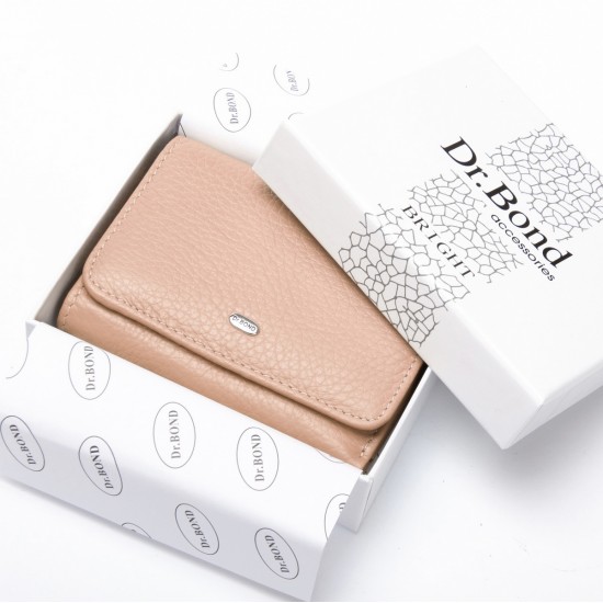 Женский кожаный кошелек dr.Bond WS-403 пудра