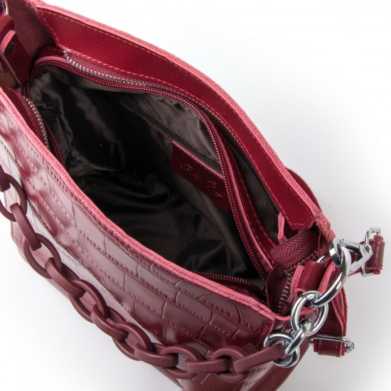 Женская сумка из натуральной кожи ALEX RAI 9704 бордовый