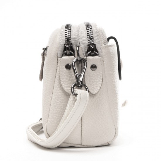 Жіноча сумочка-клатч із натуральної шкіри ALEX RAI 88085 білий