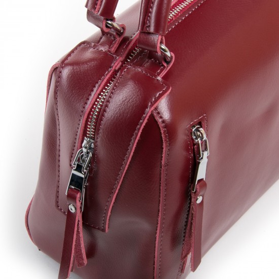 Жіноча сумка з натуральної шкіри ALEX RAI 8763 бордовий