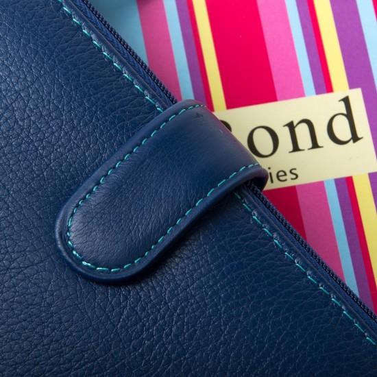 Жіночий шкіряний гаманець dr.Bond WRN-23 темно синій