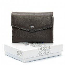 Женский кожаный кошелек dr.Bond Classic WS-3 серый