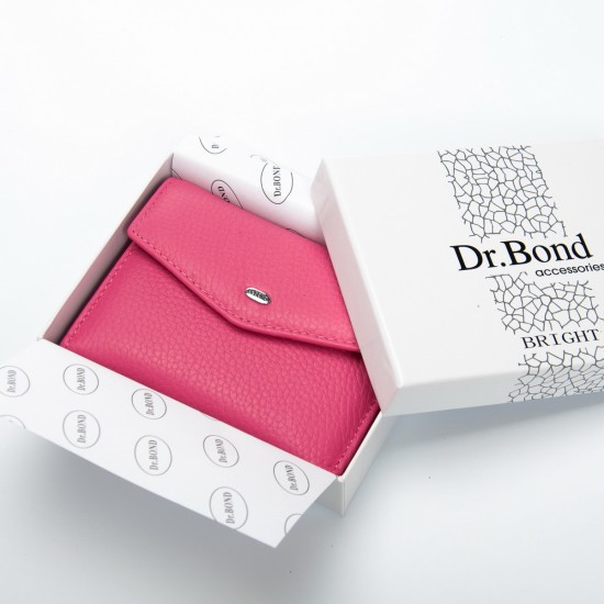 Женский кожаный кошелек dr.Bond Classic WS-3 розовый
