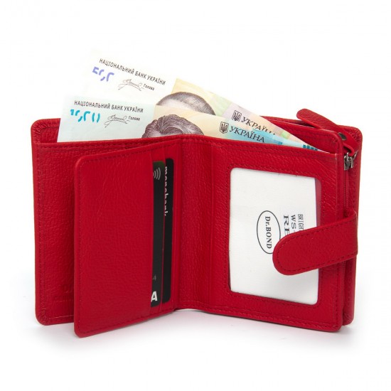Женский кожаный кошелек dr.Bond Classic WS-32 красный Женский кожаный кошелек dr.Bond Classic WS-32 красный