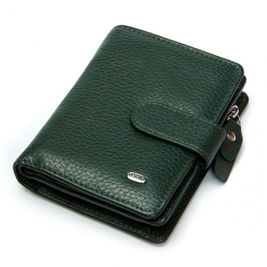 Женский кожаный кошелек dr.Bond Classic WS-32 зеленый