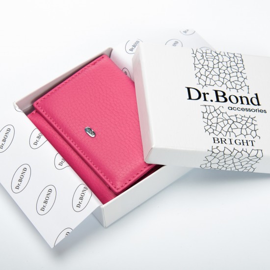 Женский кожаный кошелек dr.Bond Classic WS-6 розовый Женский кожаный кошелек dr.Bond Classic WS-6 розовый