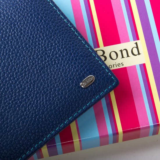 Жіночий шкіряний гаманець dr.Bond WRS-6 синій