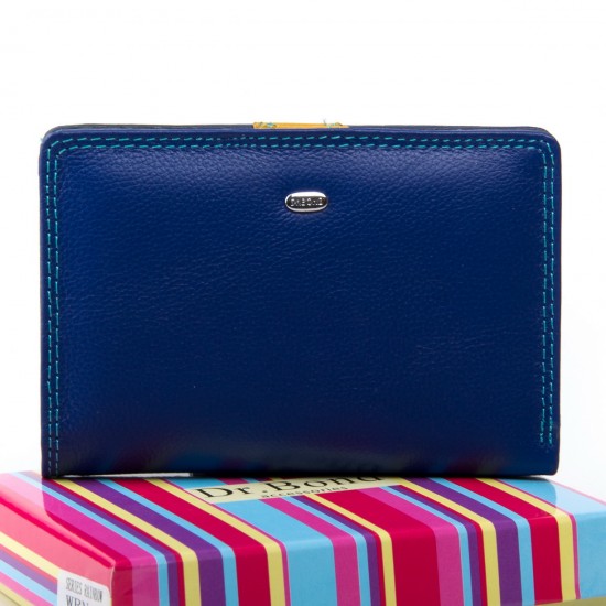Жіночий шкіряний гаманець dr.Bond WRN-2 синій
