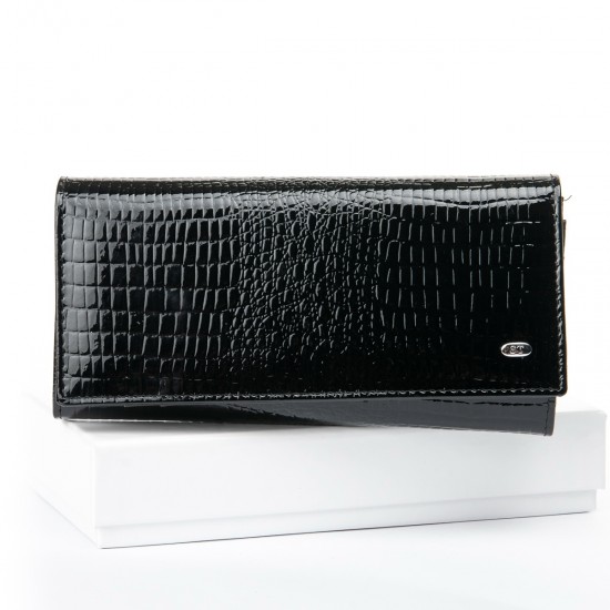 Жіночий шкіряний гаманець SERGIO TORRETTI W501 чорний