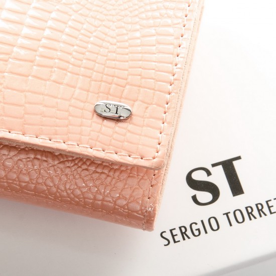 Жіночий шкіряний гаманець SERGIO TORRETTI W501 пудра