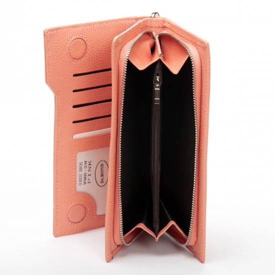 Женский кожаный кошелек dr.Bond Classic WMB-2M розовый Женский кожаный кошелек dr.Bond Classic WMB-2M розовый