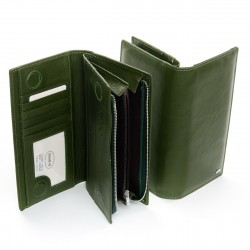 Женский кожаный кошелек dr.Bond Classic WMB-3M зеленый Женский кожаный кошелек dr.Bond Classic WMB-3M зеленый