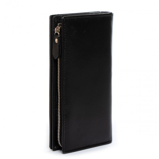 Жіночий шкіряний гаманець dr.Bond Classic WMB-3M чорний