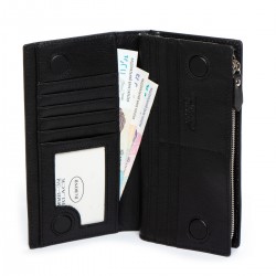 Женский кожаный кошелек dr.Bond Classic WMB-3M черный Женский кожаный кошелек dr.Bond Classic WMB-3M черный