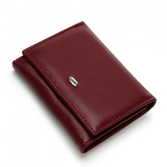 Женский кожаный кошелек dr.Bond Classic WS-6 бордовый