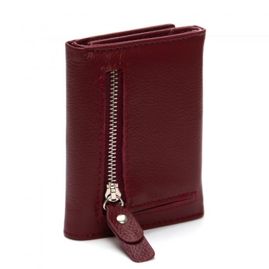 Женский кожаный кошелек dr.Bond Classic WS-6 бордовый