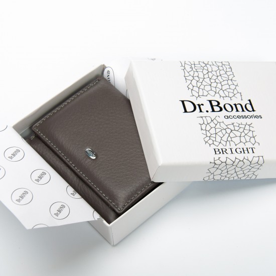 Жіночий шкіряний гаманець dr.Bond Classic WS-6 сірий Жіночий шкіряний гаманець dr.Bond Classic WS-6 сірий