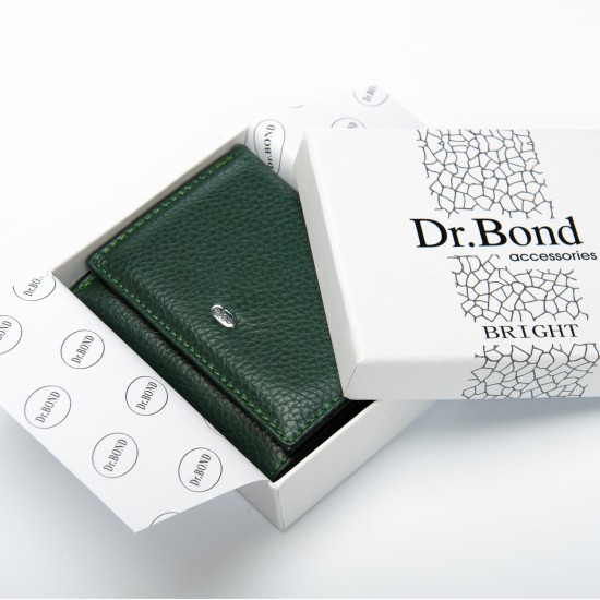 Женский кожаный кошелек dr.Bond Classic WS-6 зеленый