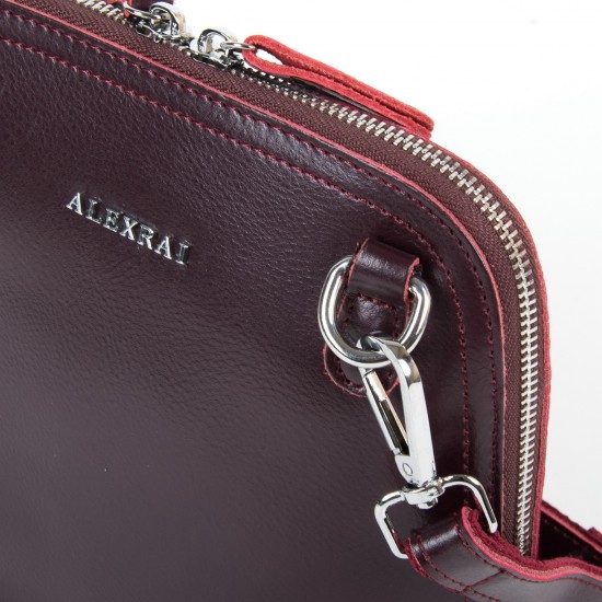 Женская сумочка-клатч из натуральной кожи ALEX RAI 8803 бордовый