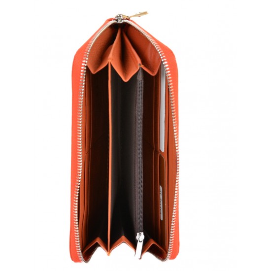 Жіночий шкіряний гаманець SERGIO TORRETTI W38 помаранчевий