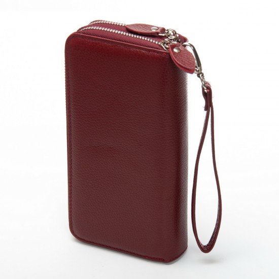 Жіночий шкіряний гаманець dr.Bond Classic W39 бордовий