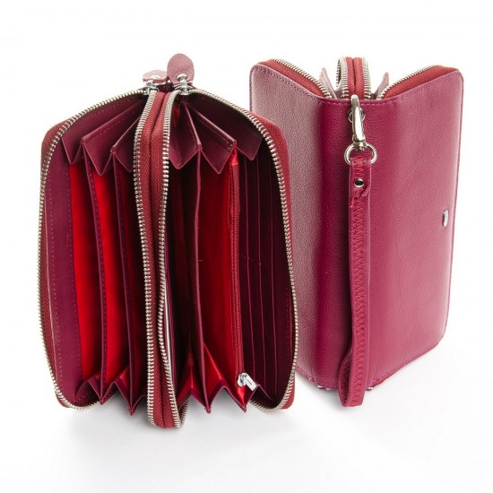 Жіночий шкіряний гаманець dr.Bond Classic W39-3 рожевий