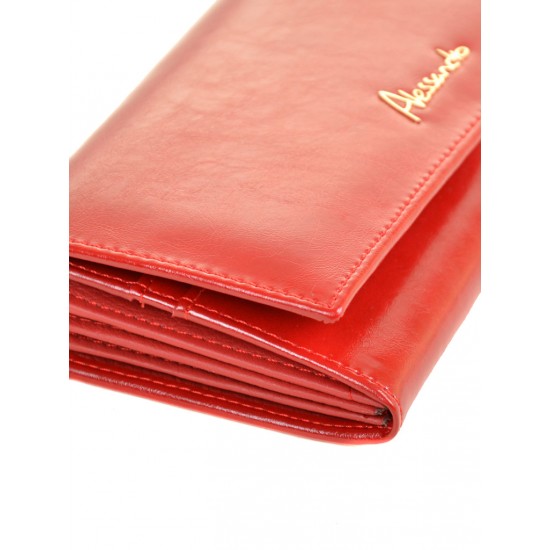 Жіночий шкіряний гаманець ALESSANDRO PAOLI W0807 червоний