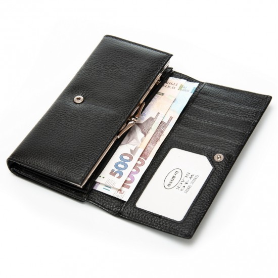 Жіночий шкіряний гаманець dr.Bond Classic W46 чорний