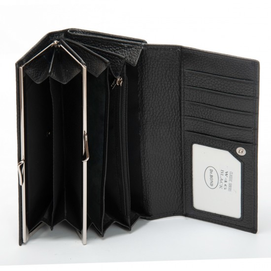 Жіночий шкіряний гаманець dr.Bond Classic W46 чорний