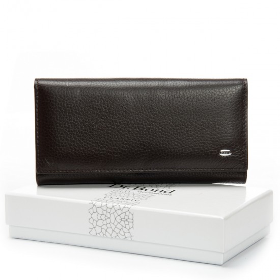 Женский кожаный кошелек dr.Bond Classic W46 кофейный