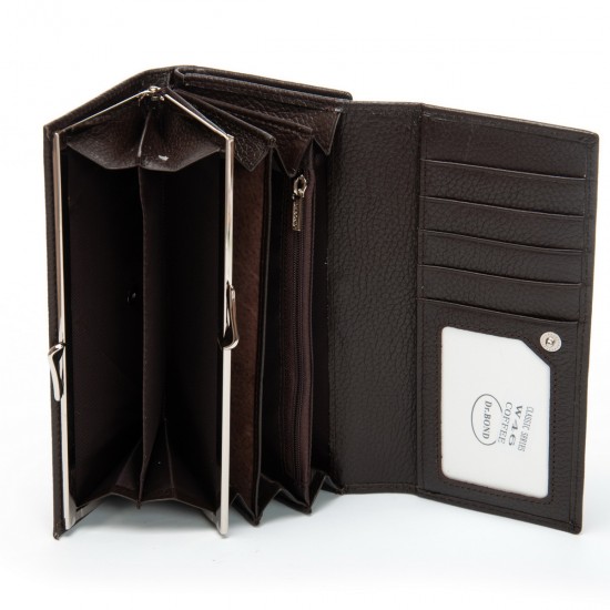 Женский кожаный кошелек dr.Bond Classic W46 кофейный