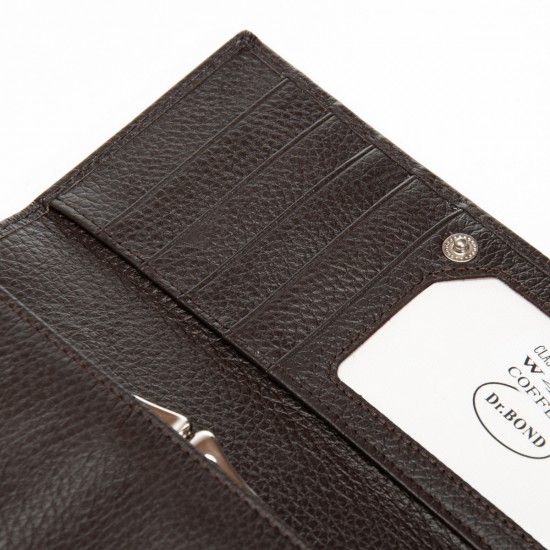 Женский кожаный кошелек dr.Bond Classic W46 кофейный