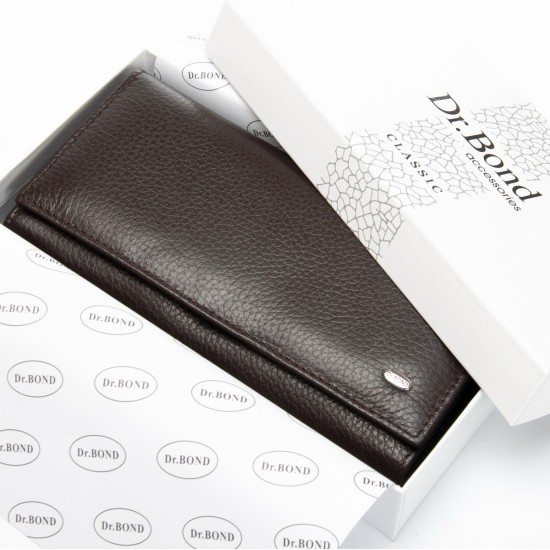 Женский кожаный кошелек dr.Bond Classic W46 кофейный