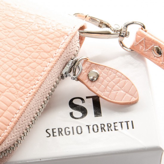 Жіночий шкіряний гаманець SERGIO TORRETTI W38 пудра