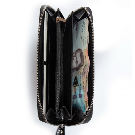 Жіночий шкіряний гаманець SERGIO TORRETTI W38 чорний