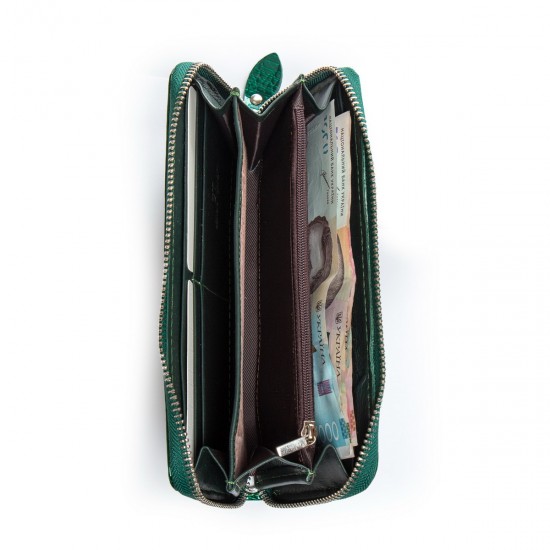Женский кожаный кошелек SERGIO TORRETTI W38 зеленый