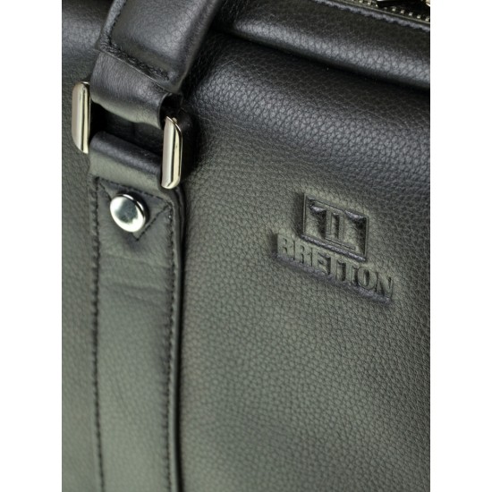 Ділова сумка-портфель з натуральної шкіри Bretton 9318-2 чорний