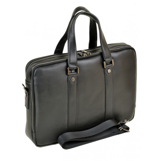 Деловая сумка-портфель из натуральной кожи Bretton 9318-2 черный