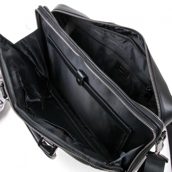 Ділова сумка-портфель з натуральної шкіри Bretton 411-1 чорний