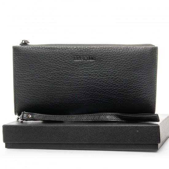 Чоловічий великий шкіряний гаманець-барсетка Bretton 162-5 чорний