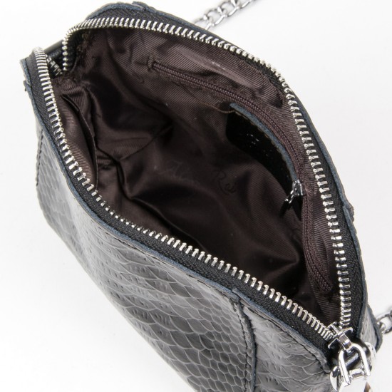 Жіноча сумочка-клатч з натуральної шкіри ALEX RAI 6009 чорний