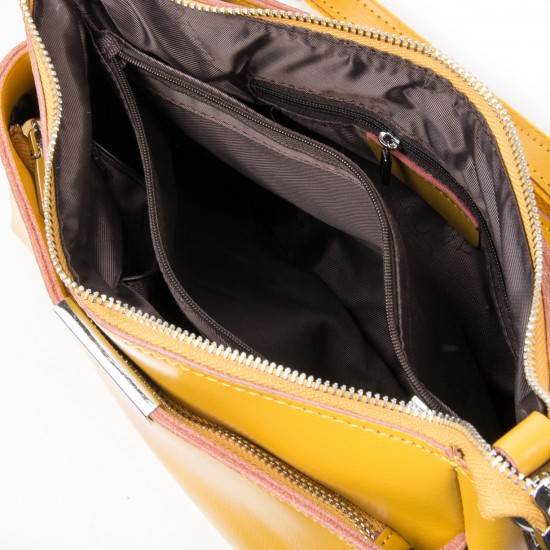 Жіноча сумка з натуральної шкіри ALEX RAI 8724 жовтий