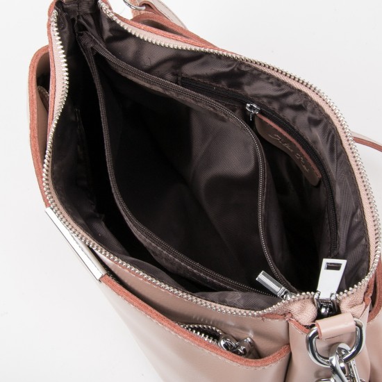 Женская сумка из натуральной кожи ALEX RAI 8724 пудра