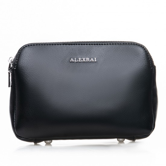 Жіноча сумочка з натуральної шкіри ALEX RAI 8701 чорний
