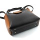 Женская модельная сумка LARGONI 1742A черный + рыжий  